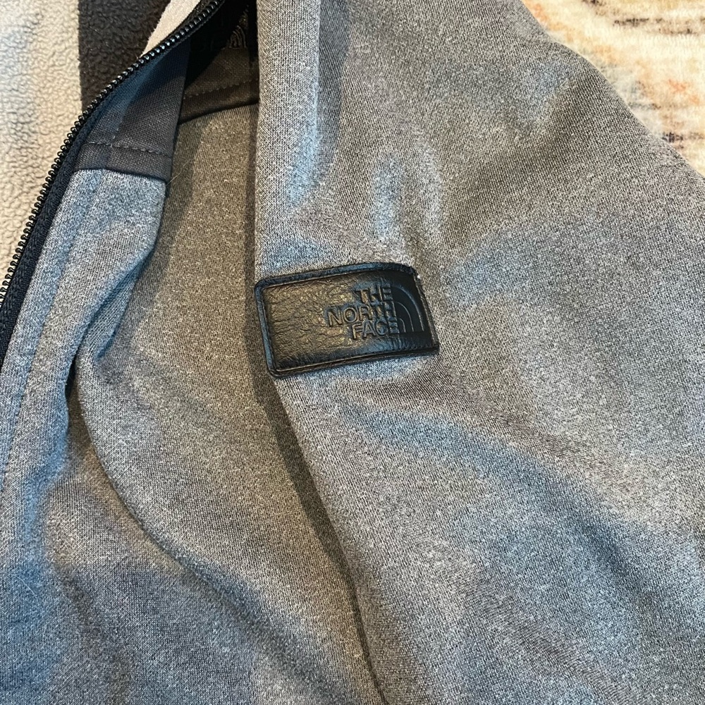 Two Tone Gray THE NORTH FACE Zip Front Fleece Lined Jacket - Picture 4 of 6